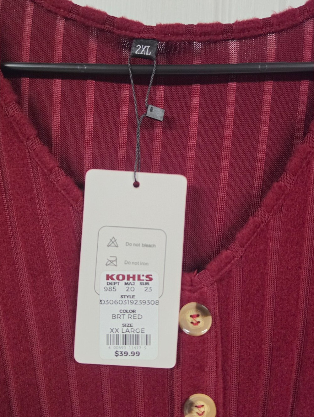 Long Sleeve Ribbed Dress - Picture 3 of 3